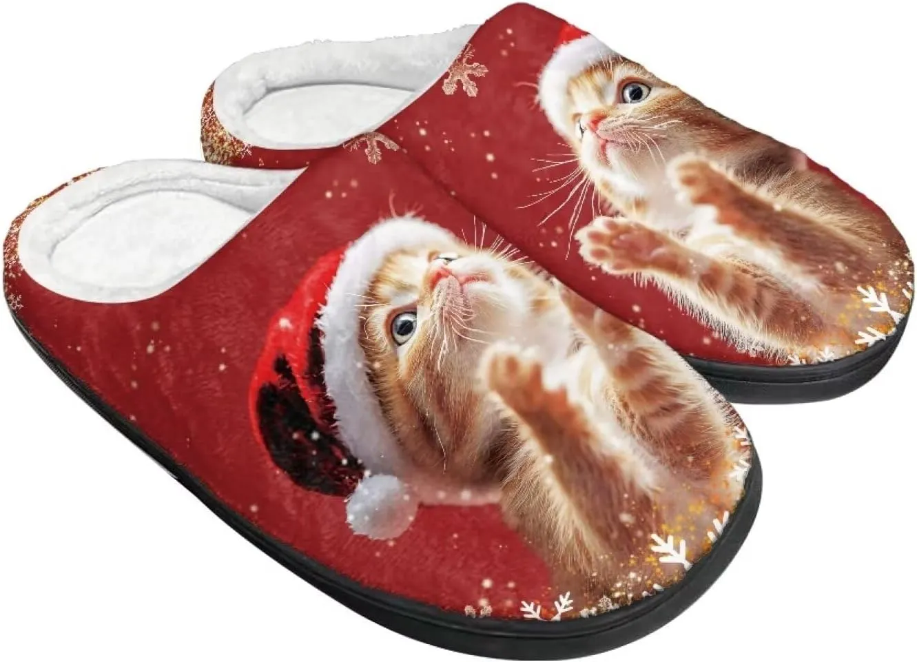 Poceacles House Slippers Women Men Fuzzy Slipper Soft Non-Slip Bedroom Slippers for Home, Travel