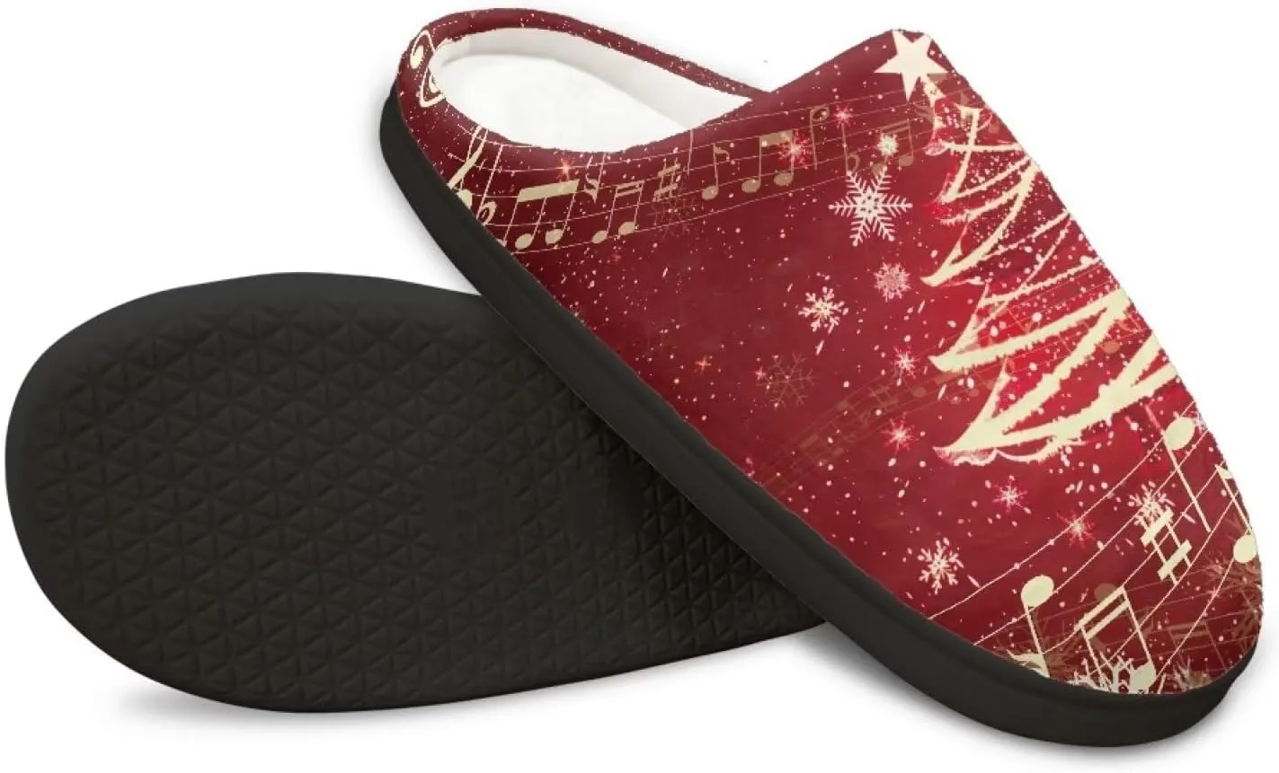 Poceacles House Slippers Women Men Fuzzy Slipper Soft Non-Slip Bedroom Slippers for Home, Travel