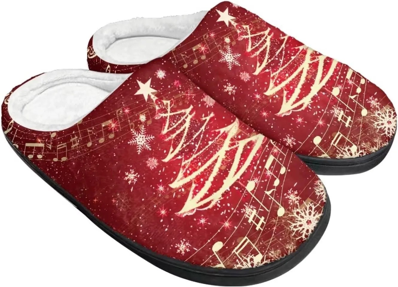 Poceacles House Slippers Women Men Fuzzy Slipper Soft Non-Slip Bedroom Slippers for Home, Travel