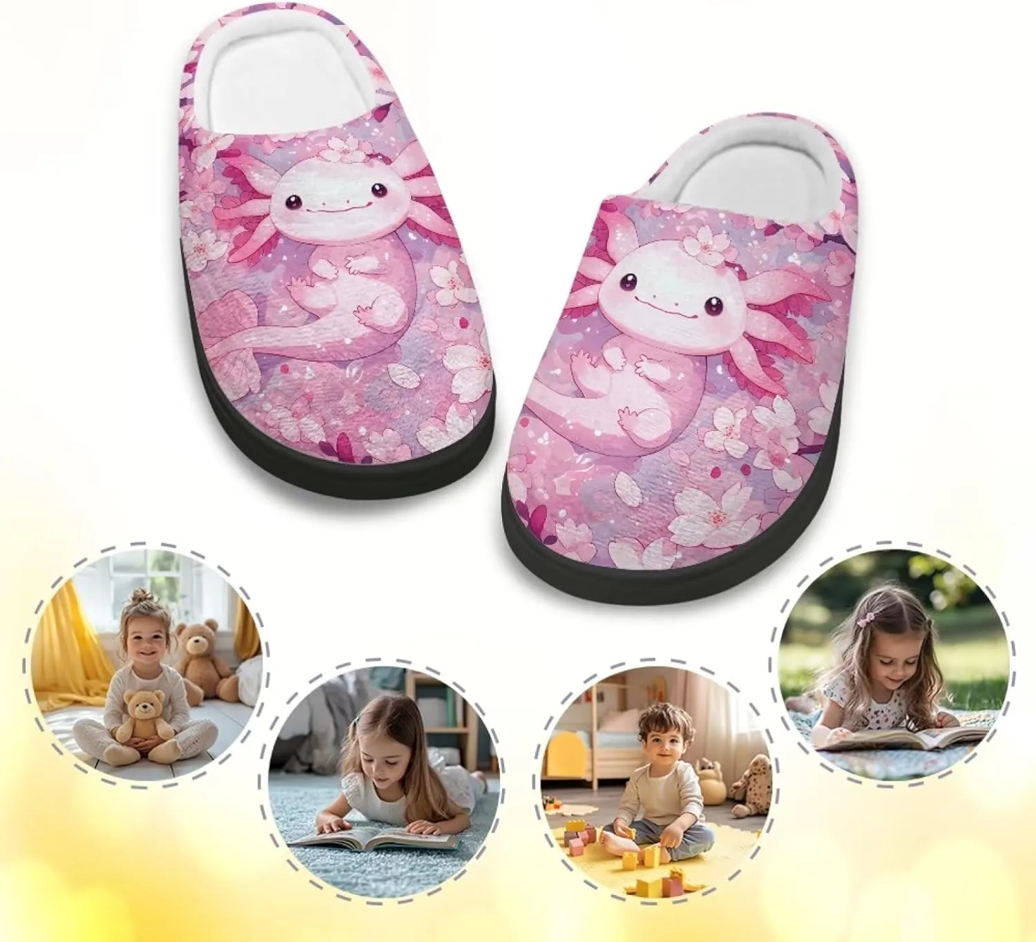 POLERO Cute Slipper for Kids Girls Winter Slippers Warm Indoor House Shoes Boy's Slippers