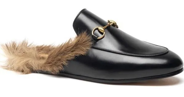 Princetown Horsebit Fur-Lined Leather Loafer-Slippers - (Pink, Red, Black)