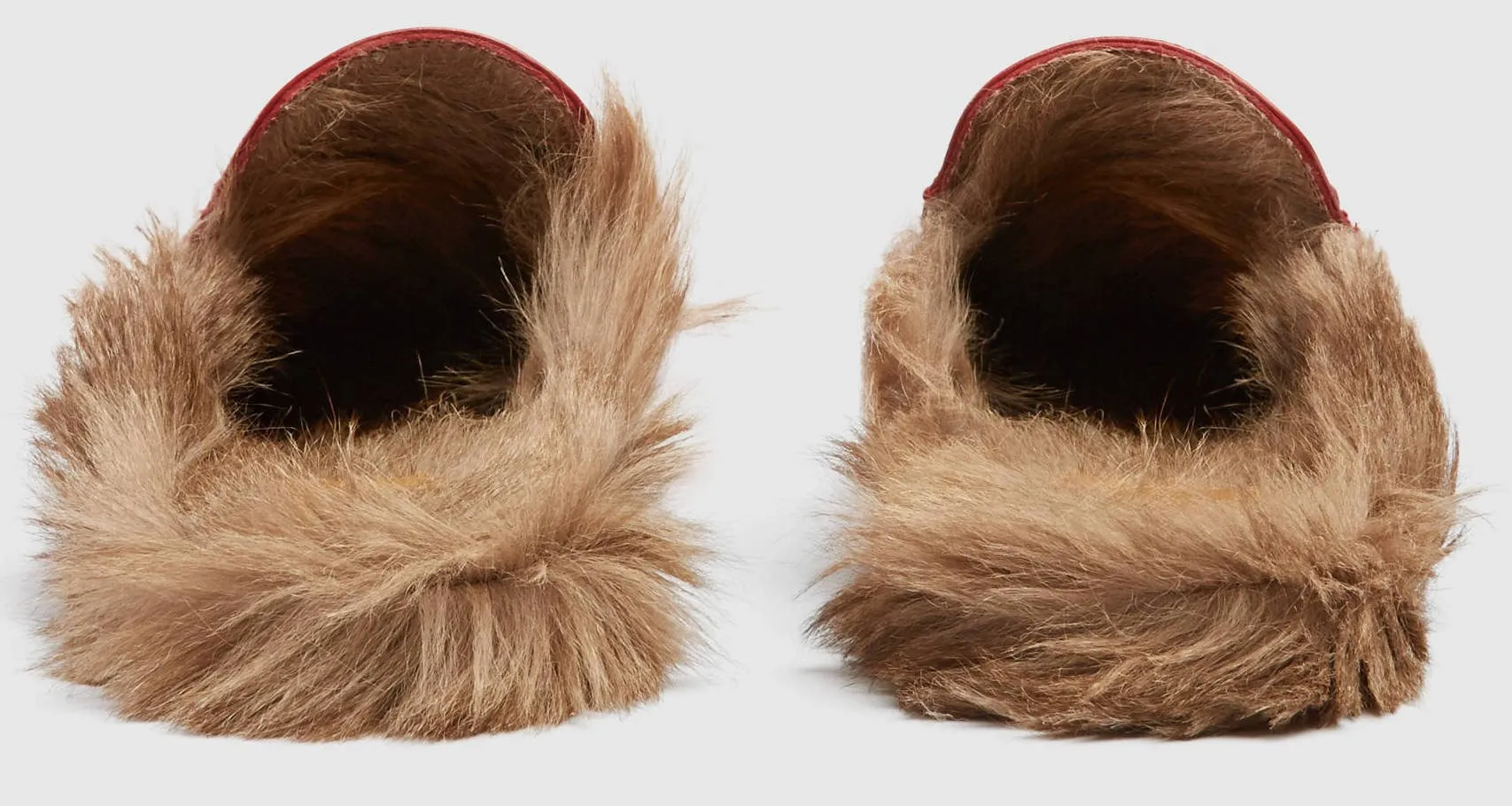 Princetown Horsebit Fur-Lined Leather Loafer-Slippers - (Pink, Red, Black)