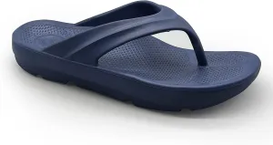Pure Stride Therapeutic Flip Flops, Orthotic Thong Sandals for Plantar Fasciitis, Metatarsal and Heel Spurs, Feet Pain Relief and Arch Support - Navy, Men’s Size 11