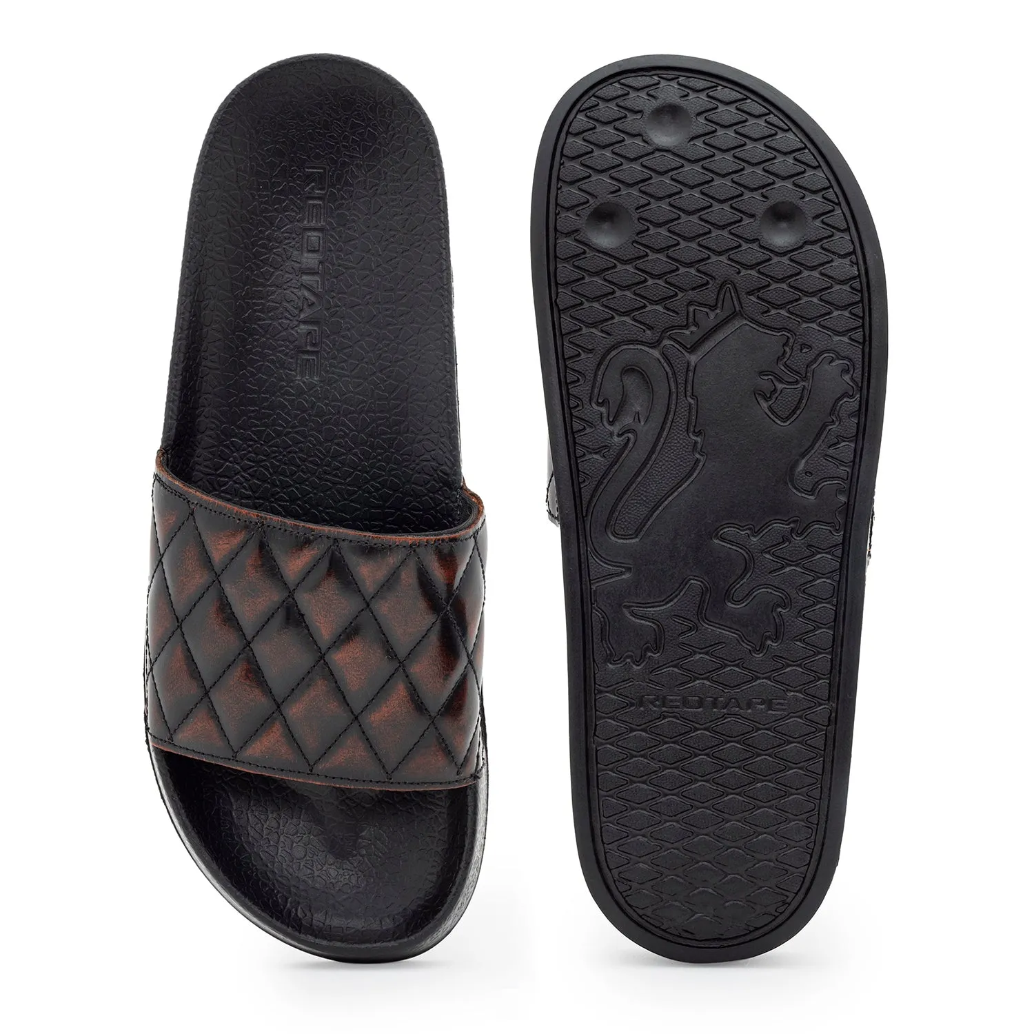 Red Tape Casual Slip-on Sliders for Men | Refined Round-Toe Shape
with the Relaxing Slip-On Support