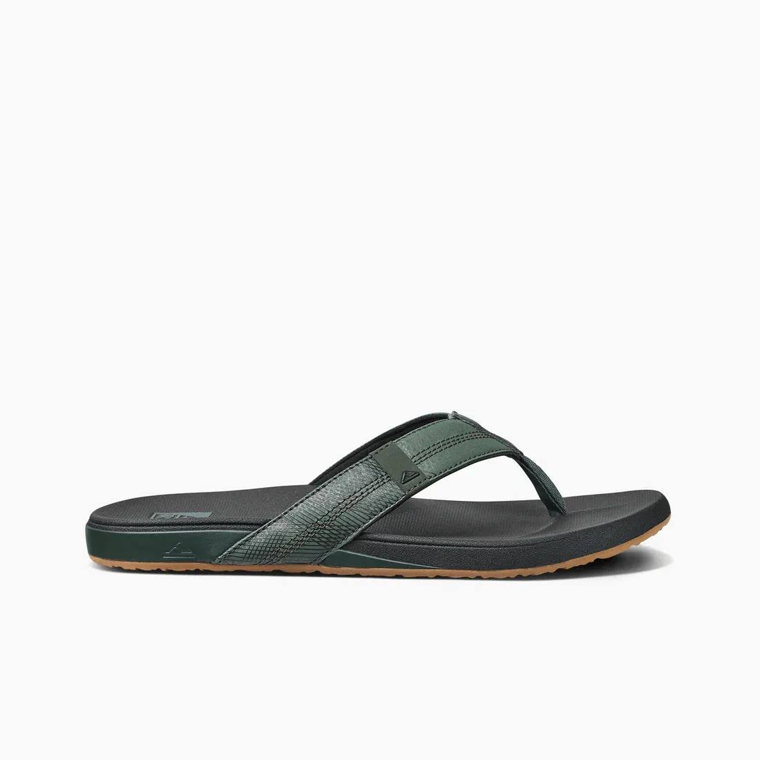Reef Men’s Cushion Phantom Flip-Flop – Geo Olive, Comfortable, Waterproof & Non-Slip Beach Sandals