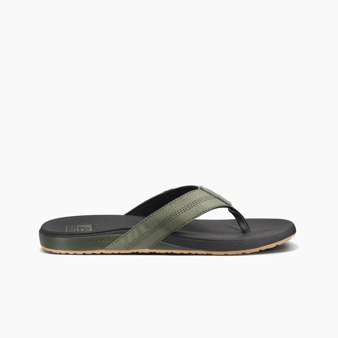 Reef Men’s Cushion Phantom Flip-Flop – Geo Olive, Comfortable, Waterproof & Non-Slip Beach Sandals