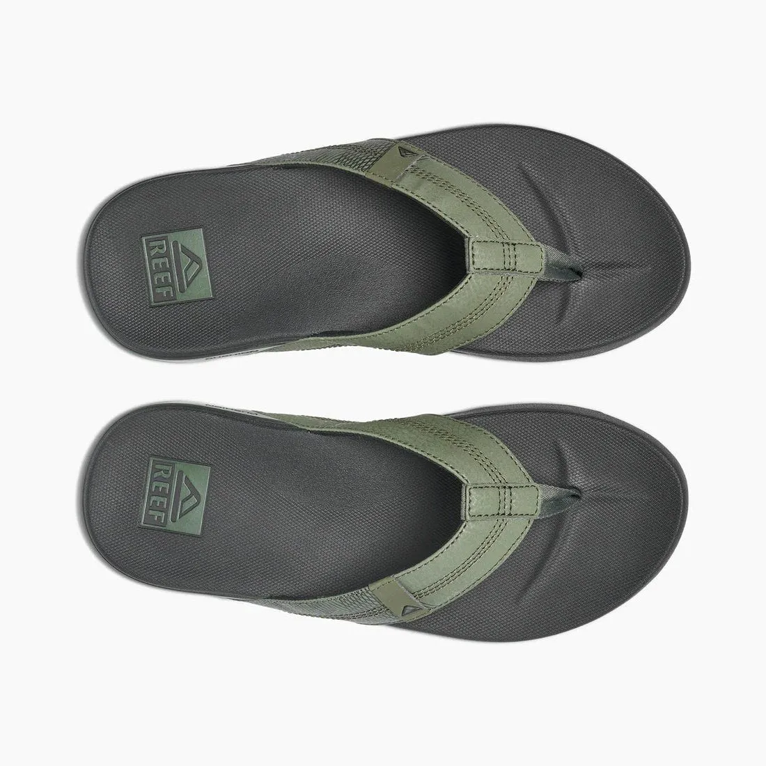 Reef Men’s Cushion Phantom Flip-Flop – Geo Olive, Comfortable, Waterproof & Non-Slip Beach Sandals