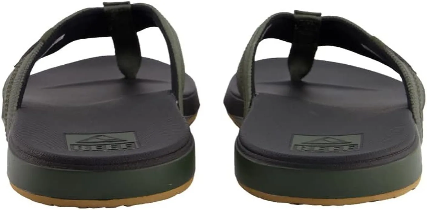 Reef Men’s Cushion Phantom Flip-Flop – Geo Olive, Comfortable, Waterproof & Non-Slip Beach Sandals