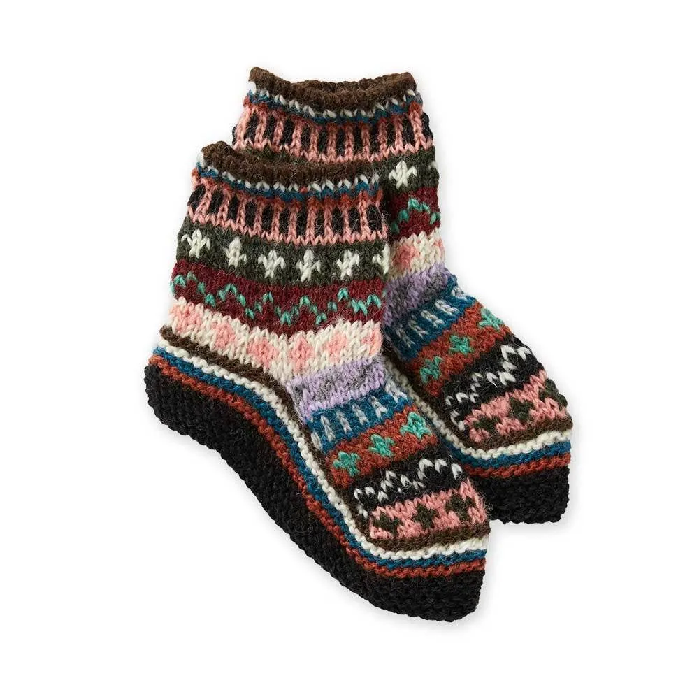 Remnant Knit Slipper Socks