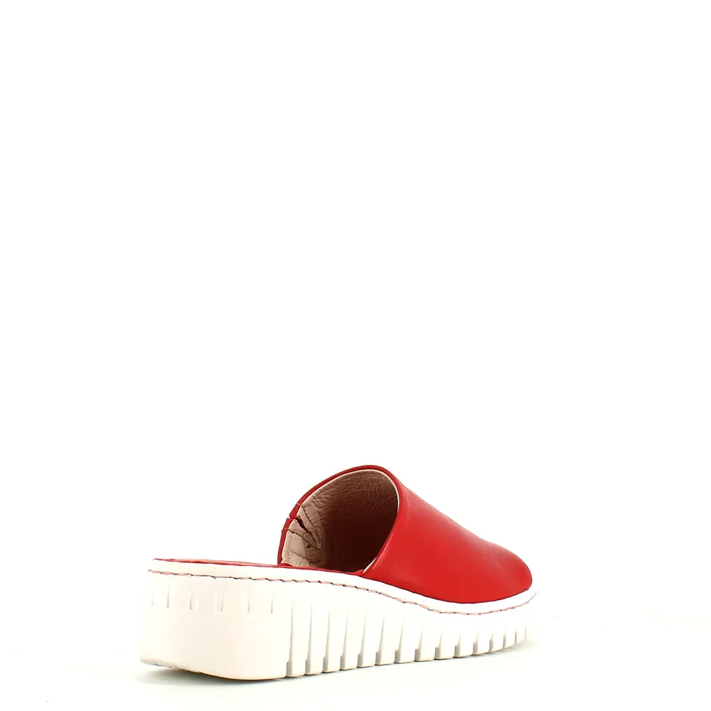 Rizzoli Wedge Slide Red Leather