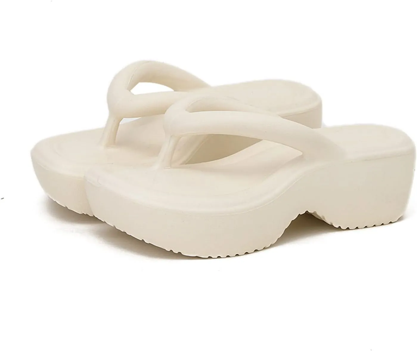 SALIGNA Women's Platform Flip Flop with Arch Support Casual Comfortable Wedge Flip-Flops Summer Beach Sandals Thong Slippers