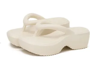 SALIGNA Women's Platform Flip Flop with Arch Support Casual Comfortable Wedge Flip-Flops Summer Beach Sandals Thong Slippers