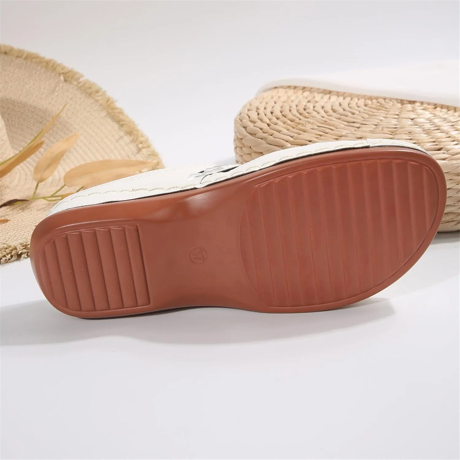 Sandals for Women 2025 Wide Width Comfortable Arch Support Orthopedic Slip On Sandals Orthotic Embroidered Slippers