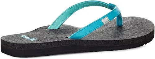 Sanuk Women's Yoga Joy Flip-Flop Sandals – Lightweight Cushioned Thong Sandals with Real Yoga Mat Footbed and Soft Lining for All-Day Comfort, SCBL