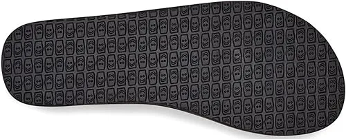 Sanuk Women's Yoga Joy Flip-Flop Sandals – Lightweight Cushioned Thong Sandals with Real Yoga Mat Footbed and Soft Lining for All-Day Comfort, SCBL