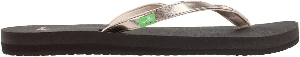 Sanuk Women's Yoga Spree 4 Flip Flops - Gold, Size 8
