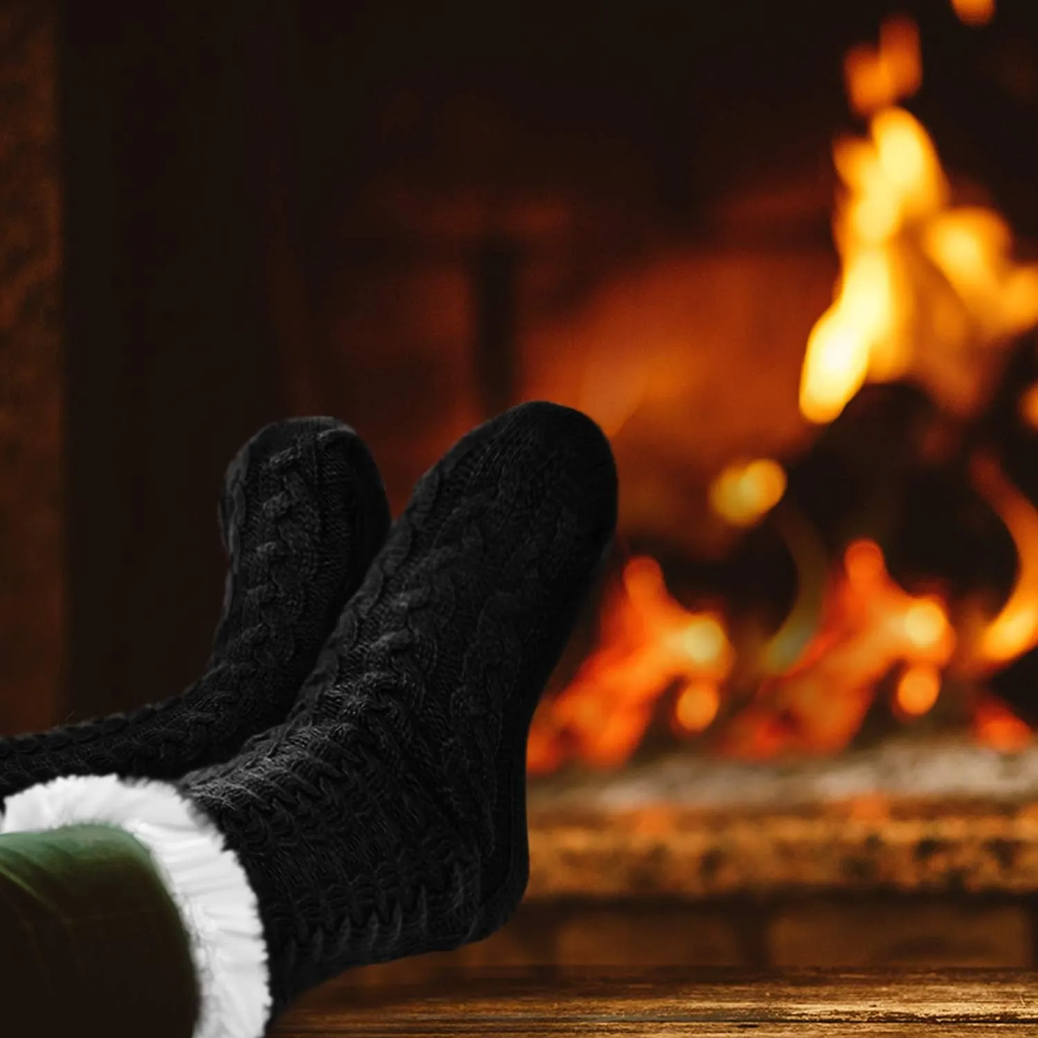 SATINIOR 3 Pairs Women's Winter Slipper Socks Soft Warm Cozy Fuzzy Fleece-lined Slipper Socks