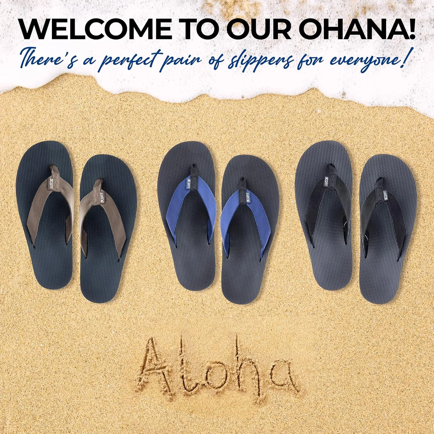 Scott Hawaii Makaha Flip Flop | Custom Molded Outsole with Arch Support | Podiatrist Recommended