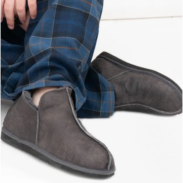 Shepherd ANTON Mens Sheepskin Slipper Boots Antique/Asphalt