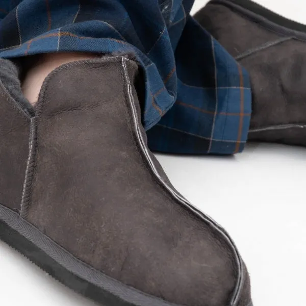 Shepherd ANTON Mens Sheepskin Slipper Boots Antique/Asphalt