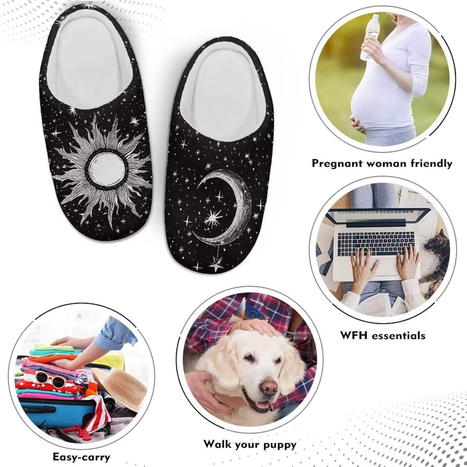 Showudesigns Indoor Winter Home Slippers Size 4-12 Fuzzy Warm