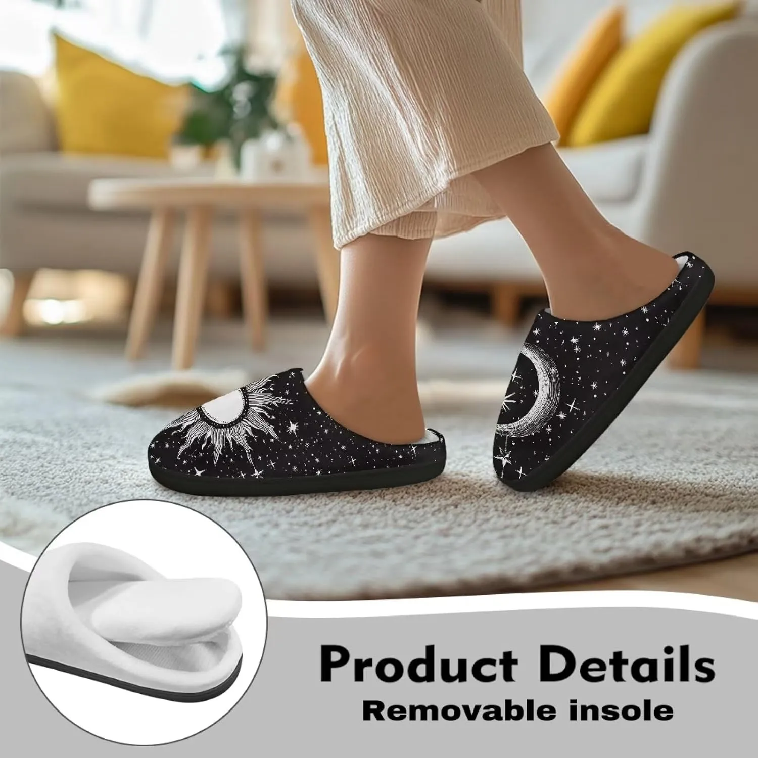 Showudesigns Indoor Winter Home Slippers Size 4-12 Fuzzy Warm