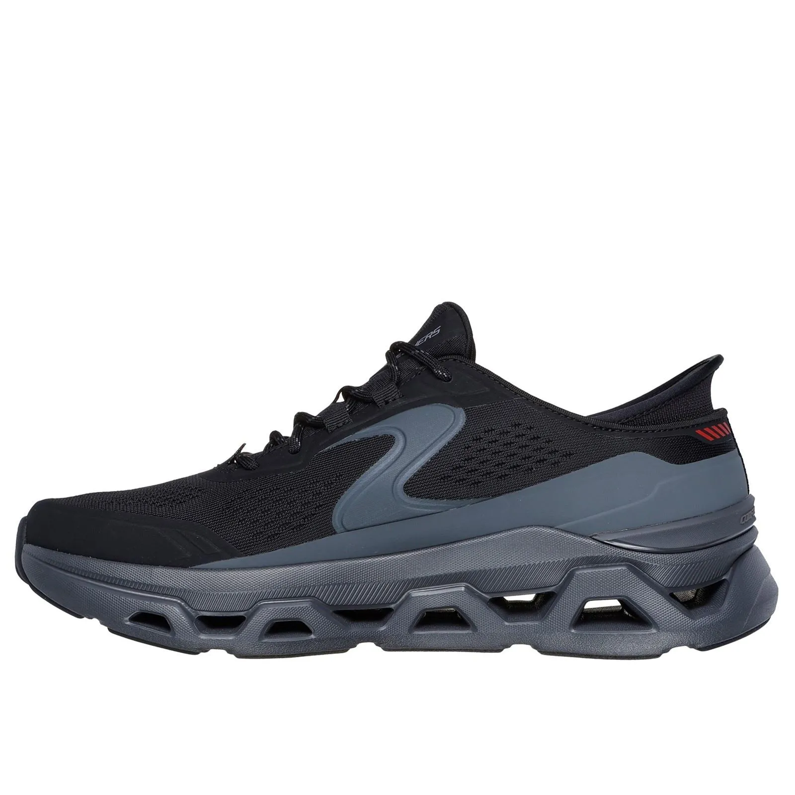 Skechers Glide-Step Altus Baskets Synthétiques Pour Hommes En Noir/Charbon De Bois