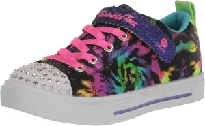 Skechers Kids Twinkle Toes Twinkle Sparks -Stormy Bright Sneaker, Black/Multi, 3 Little Kid