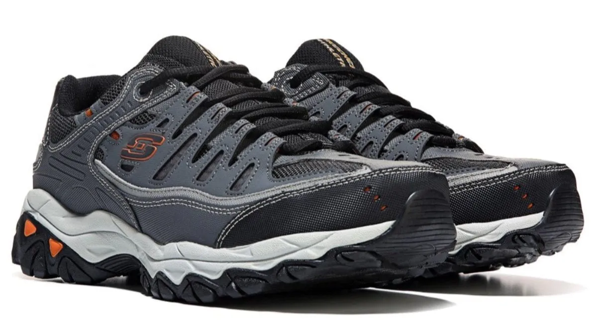 SKECHERS Men's After Burn Memory Foam X-Wide Sneaker