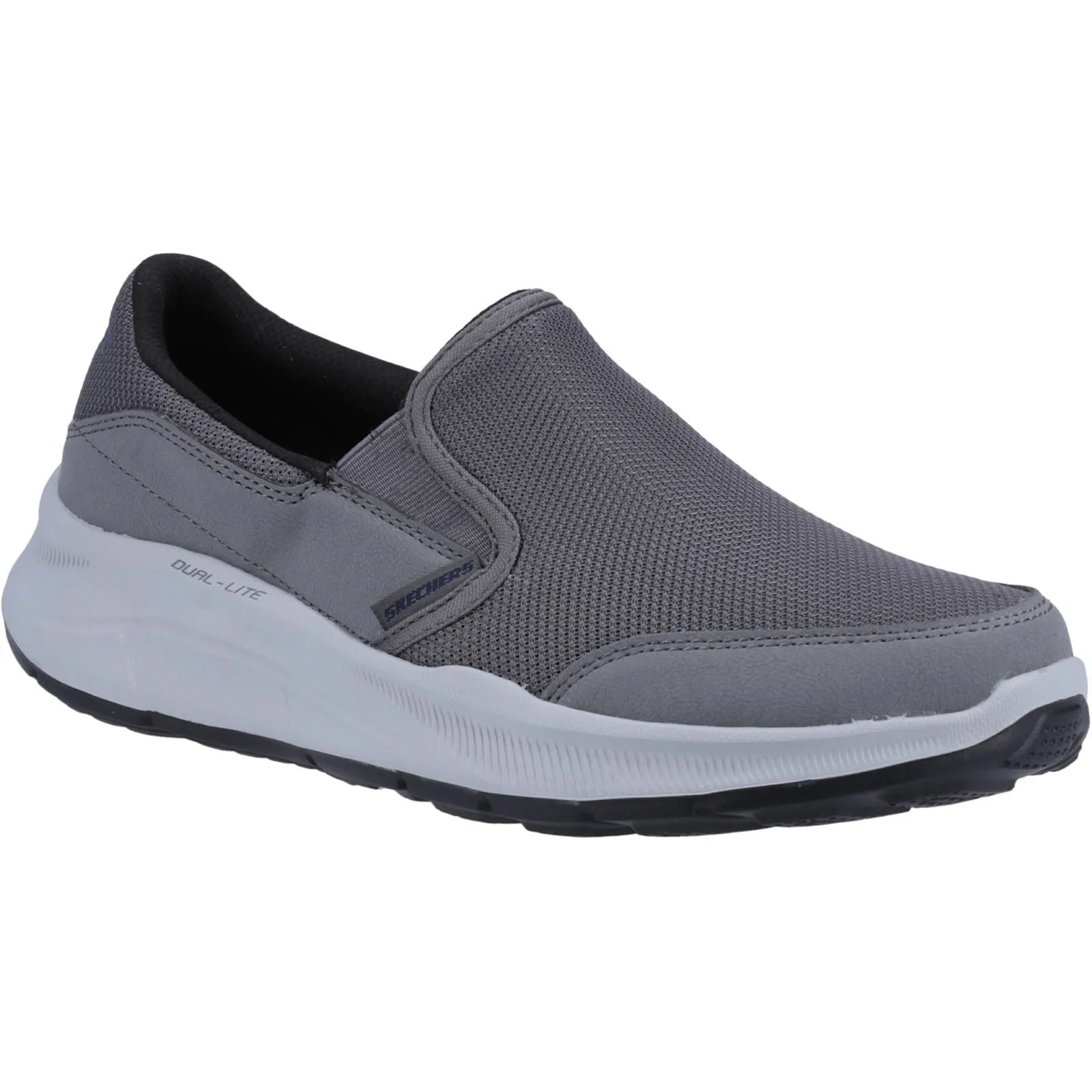 Skechers Men's Equalizer 5.0 Persistable Slippers in Charcoal