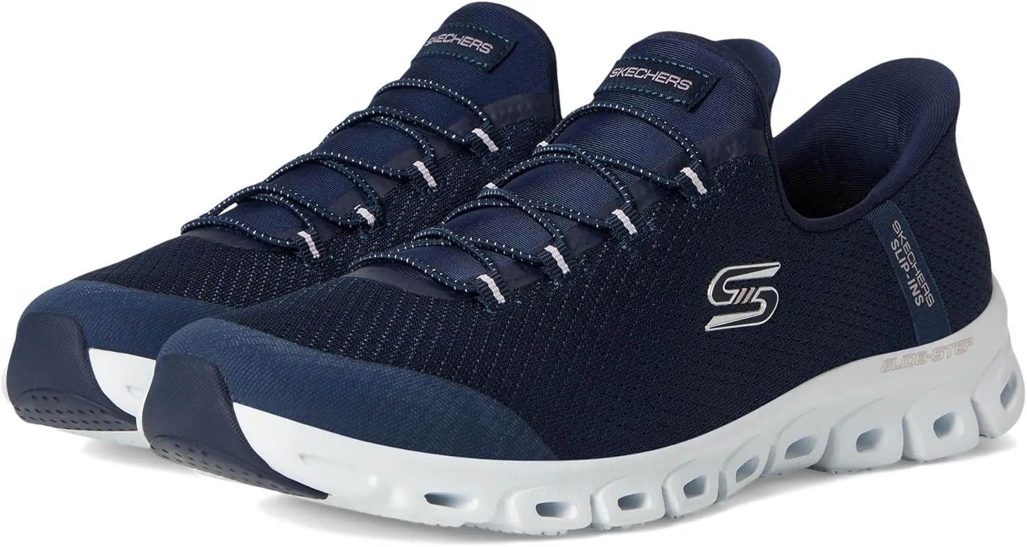 Skechers Sport Women's Glide-Step-Pursuit Hands Free Slip-INS Sneaker, NVY, 9.5