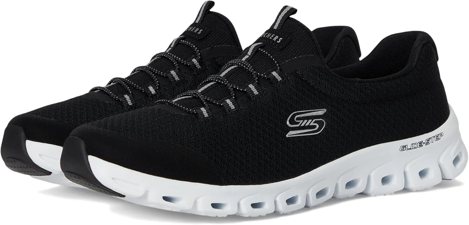 Skechers Sport Women's Glide-Step-Resilience Sneaker, BKW, 8.5