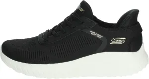 Skechers Women's Hands Free Slip-INS BOBS Squad Chaos-Current Muse Sneaker, Black/White, 12