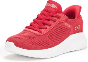 Skechers Women's Hands Free Slip-INS BOBS Squad Chaos-Current Muse Sneaker, RED, 9.5