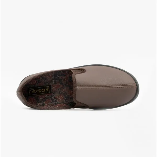 Sleepers SAMOS II Mens Full Slippers Brown