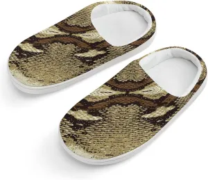 Snake Skin Stripe Pattern Cute Slippers For Girls Boys Anti Slip House Slipper Warm Shoes For Indoor Outdoor