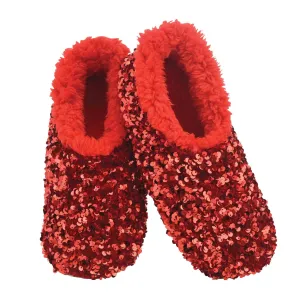 Snoozies Classic Style Slipper | Red Glam