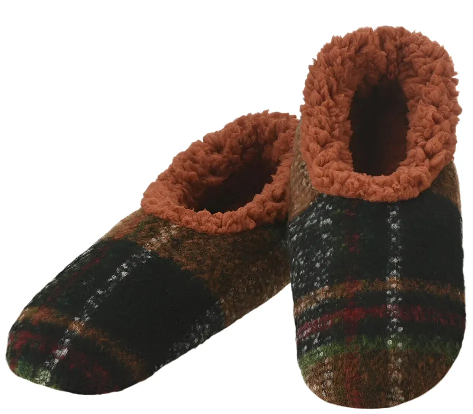 Snoozies - Men's - Rust Plaid