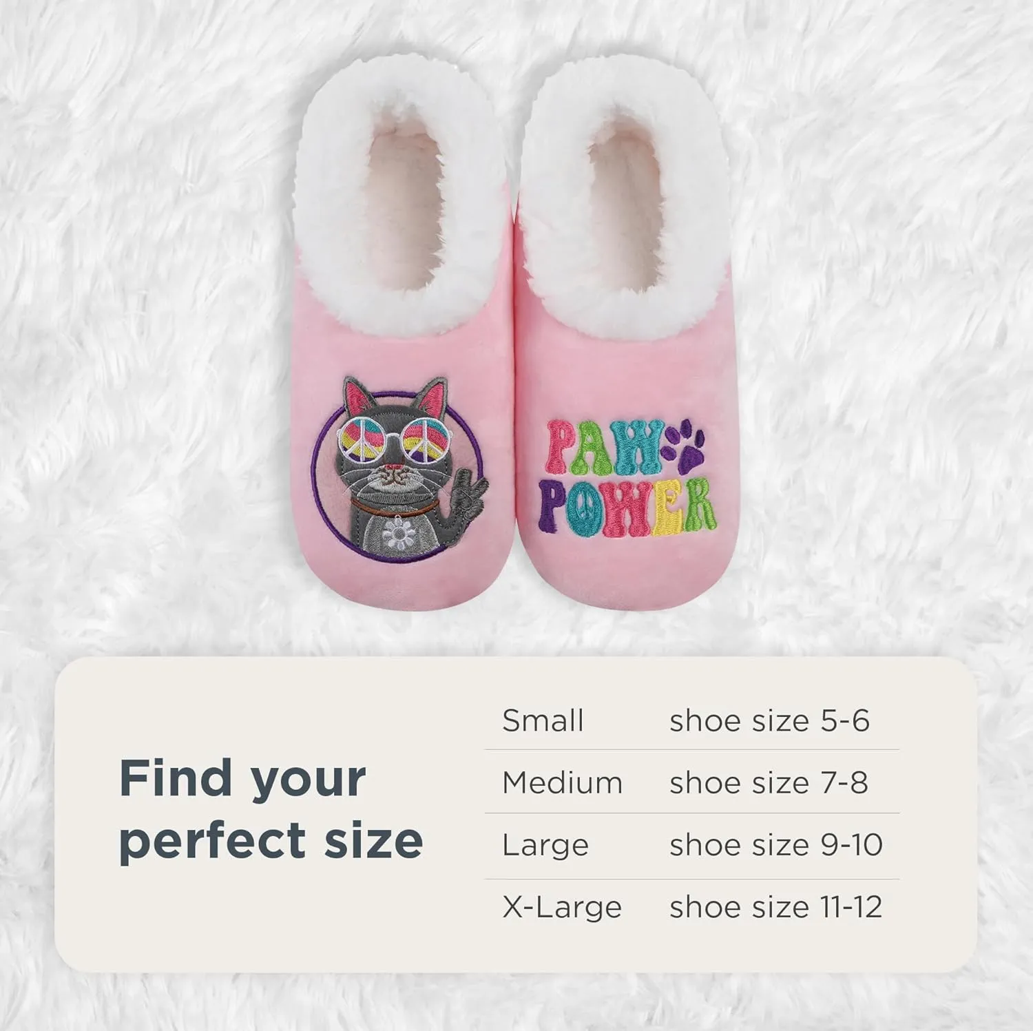 Snoozies Pairable Slipper Socks - Funny House Slippers for Women, Non-Slip Fuzzy Slipper Socks