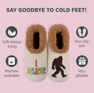 Snoozies Pairable Slipper Socks - Slippers for Women, Non-Slip Fuzzy Slipper Socks