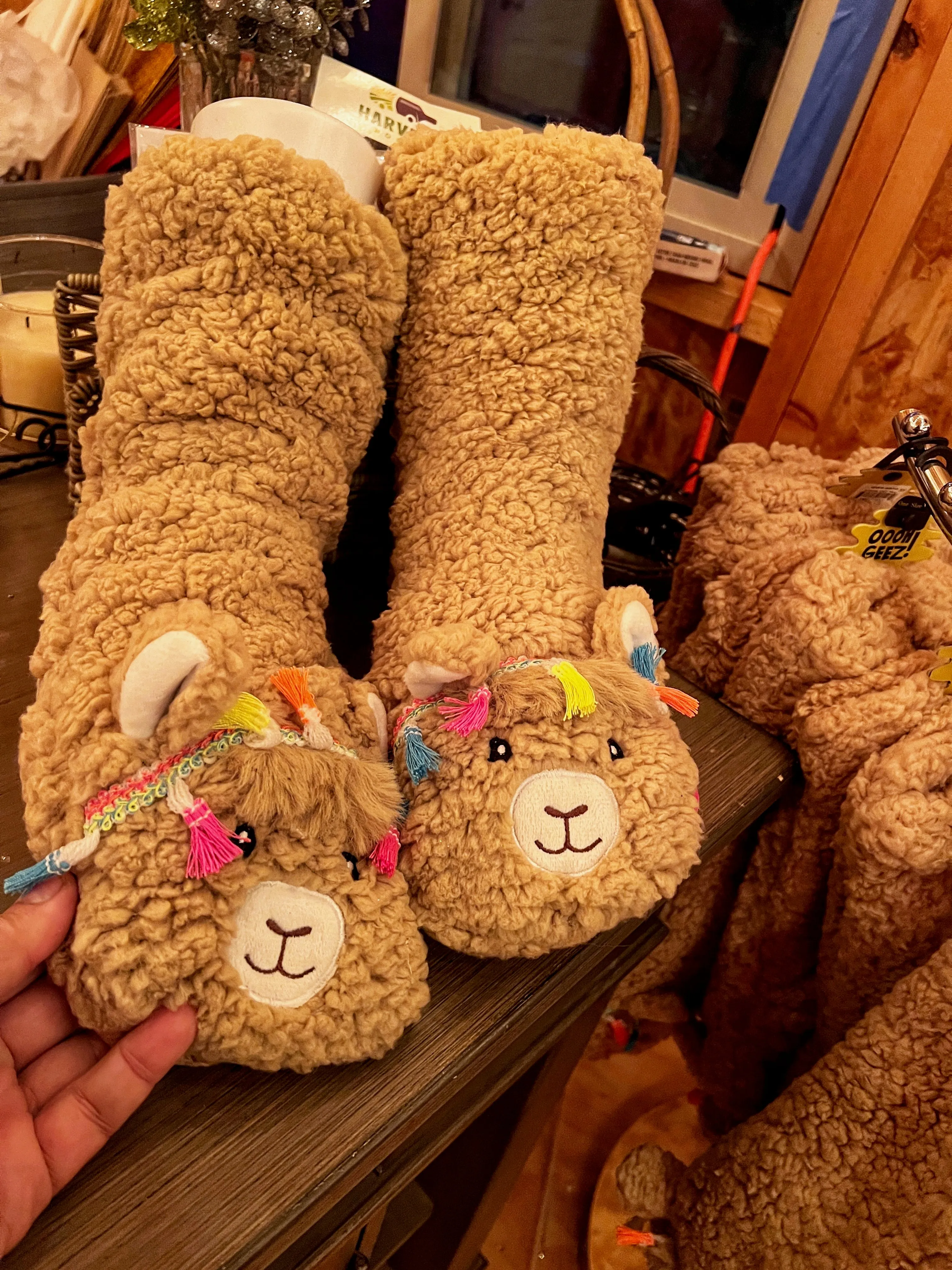 Socks- Alpaca Head Slipper