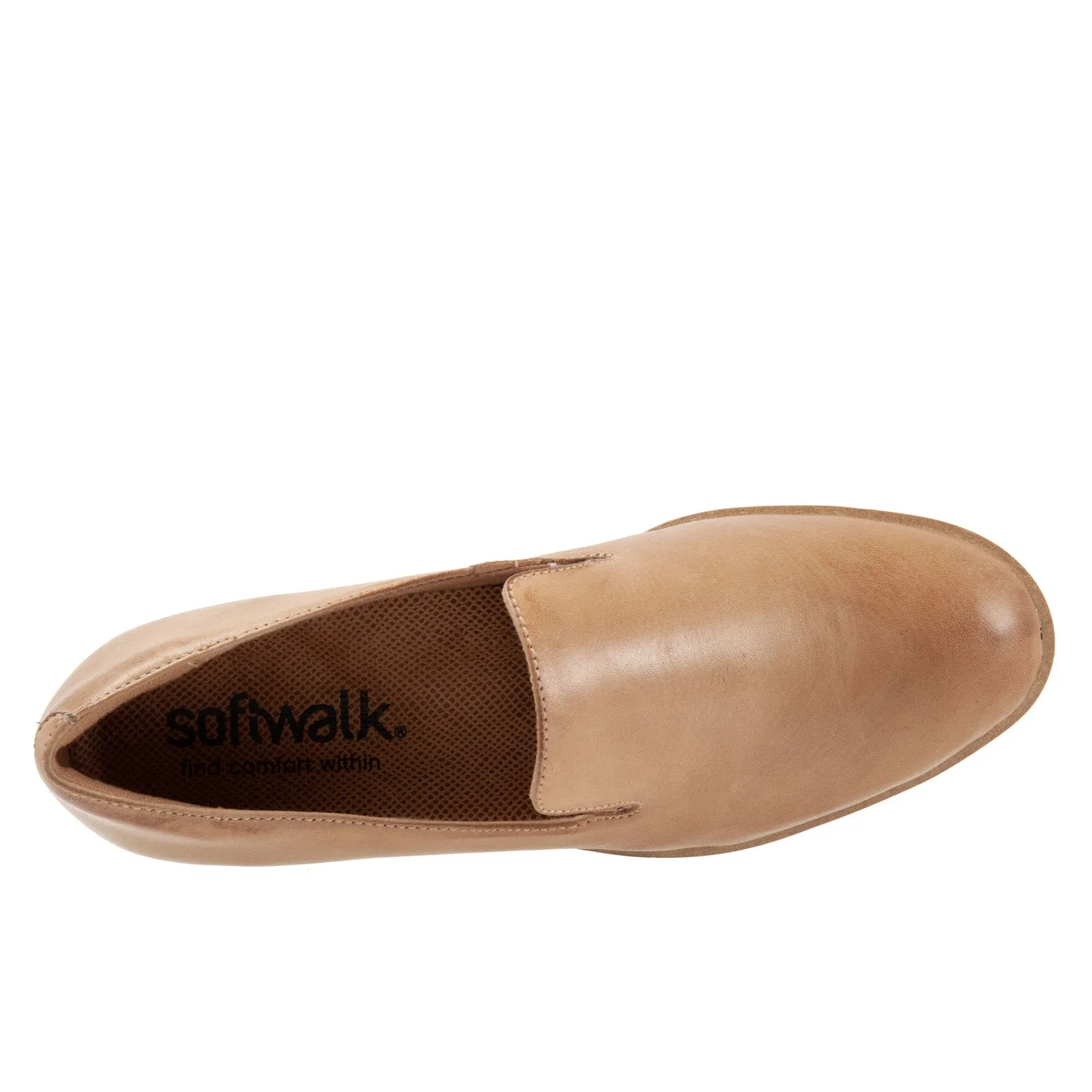 Softwalk Westport S2011-253 Womens Brown Leather Slip On Loafer Flats Shoes