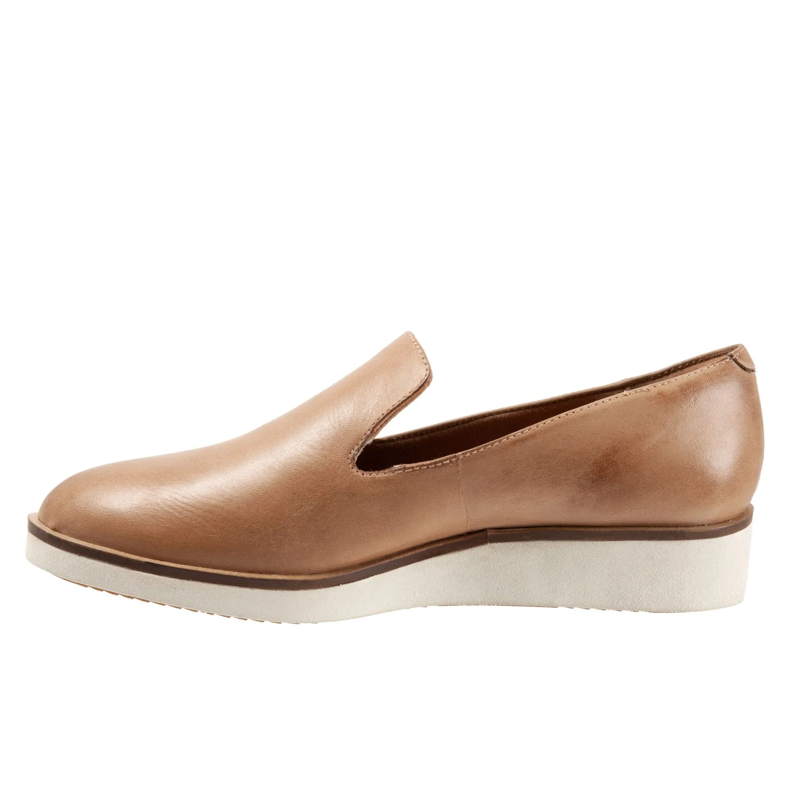 Softwalk Westport S2011-253 Womens Brown Leather Slip On Loafer Flats Shoes
