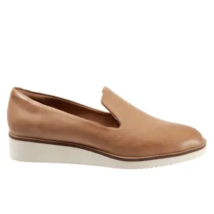 Softwalk Westport S2011-253 Womens Brown Leather Slip On Loafer Flats Shoes