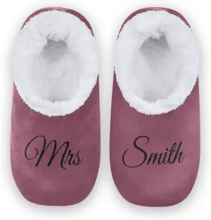 Solid Color Personalized House Slippers for Women Custom Women's Fuzzy Slippers for Indoor Outdoor Slippers Soft Plush Warm Slippers Bedroom Shoes for Men