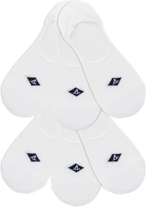 Sperry Women's Recycled Cushioned Sneaker Liner Socks-6 Pair Pack-Repreve Arch Support and No Slip Heel Gripper