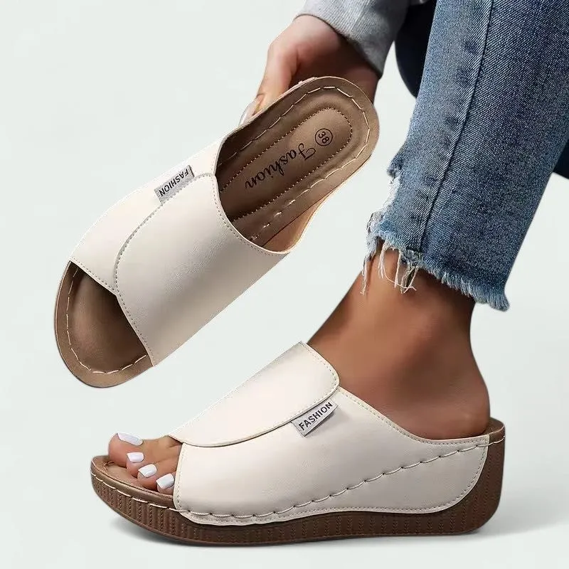 Strazoro | Wedge Slip-On Sandals with Soft Footbed and Wide Upper (Women)
