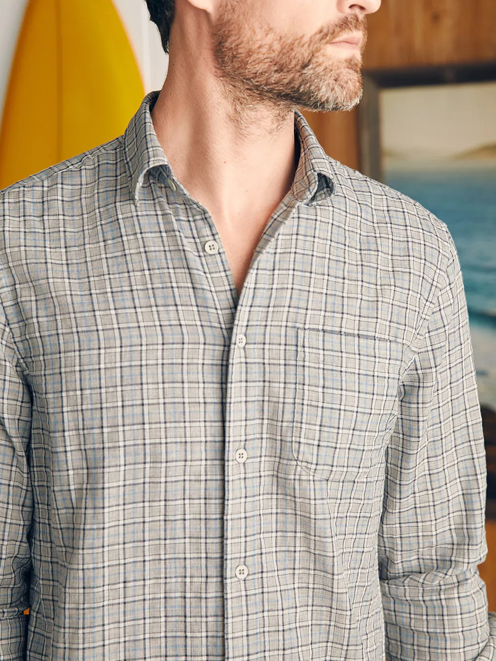 Sunwashed Chambray Shirt - Silver Falls Plaid