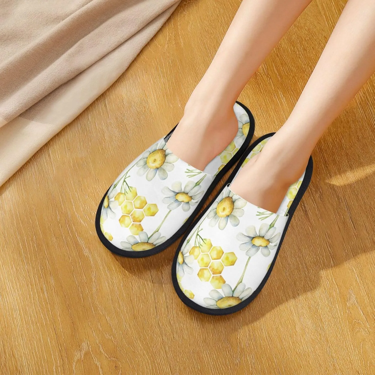 Sweet Honey Women Slippers Home Furry Shoes Keep Men Couples Shoes Warm For Women-