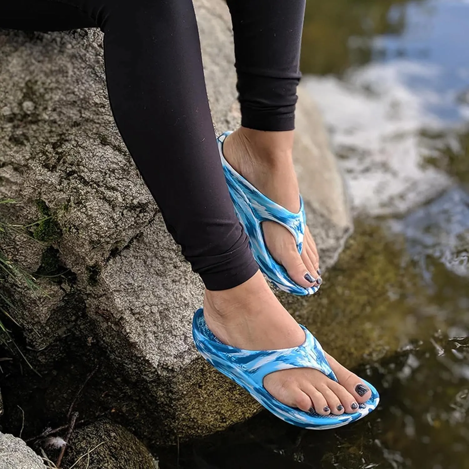TELIC Women's Energy Flip Flop-Pillow-Soft, Supportive, Lightweight, Waterproof-Perfect for Beach & Pool